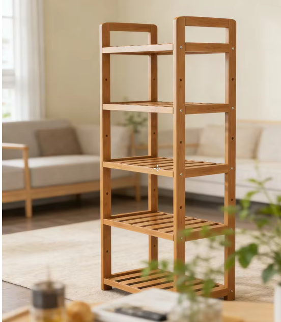 Bamboo Bathroom Shelf - 4-Tier